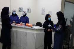 بازدید کارشناس کنترل عفونت و کارشناس آموزش مدیریت امور پرستاری دانشگاه از بیمارستان 31 خرداد منجیل