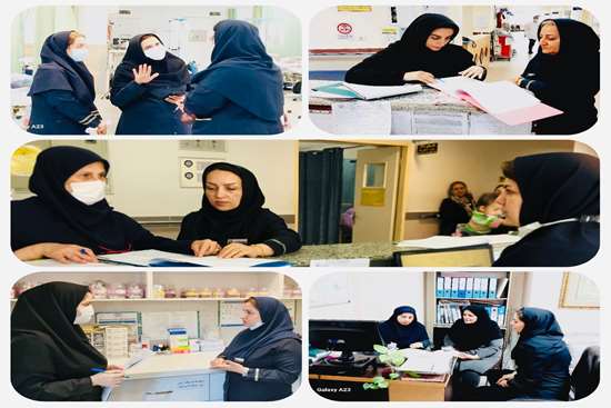 بازدید نظارتی کارشناسان مدیریت امور پرستاری دانشگاه از مرکز آموزشی درمانی رازی 