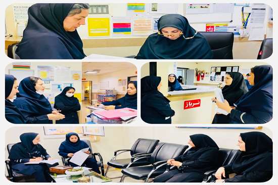 بازدید نظارتی کارشناسان مدیریت امور پرستاری دانشگاه از بیمارستان شهدای رضوانشهر 