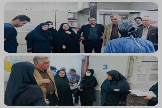 بازدید شبانه رئیس کل و معاون فرهنگی  دانشجویی سازمان نظام پرستاری کشور از مرکز آموزشی درمانی پورسینا 